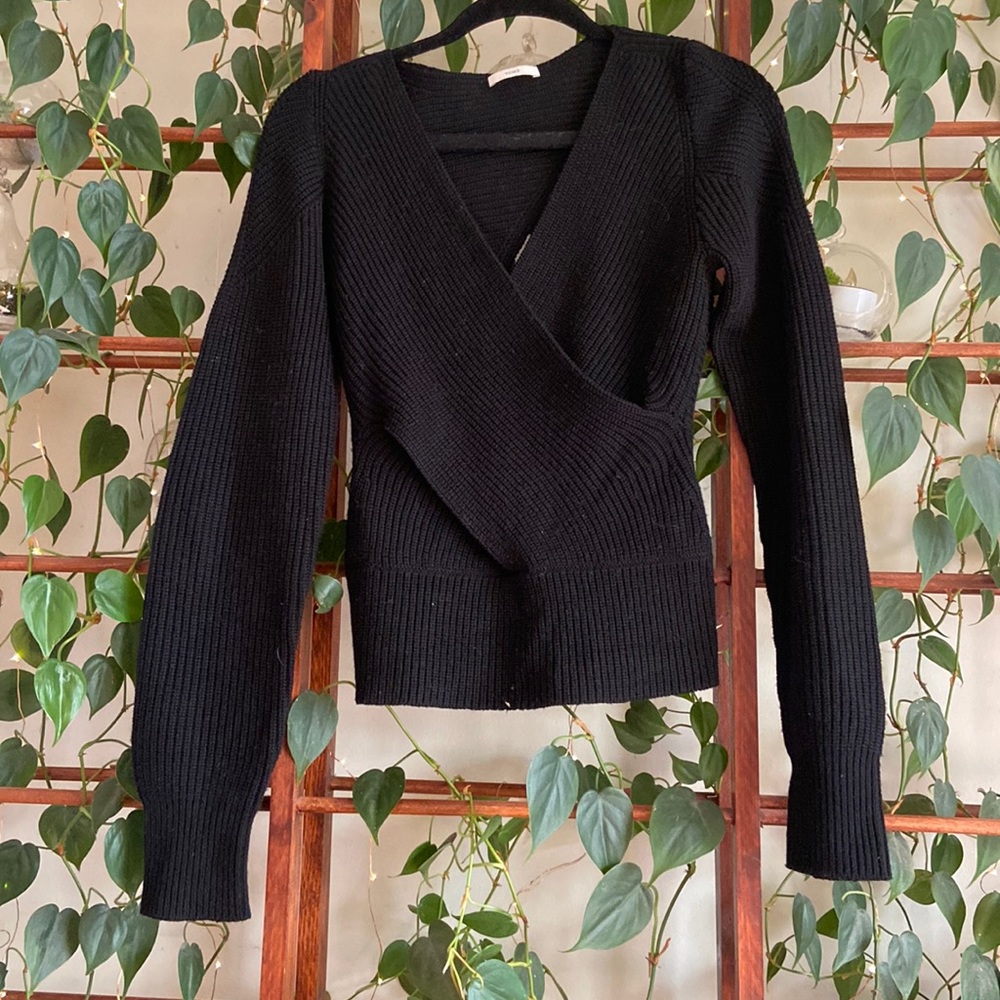 100% Merino Wool TOME NYC Crossover Sweater